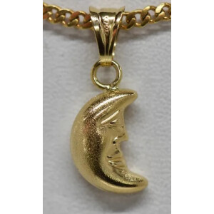 Dije moderno oro 18 kilates media luna 1,3 grs