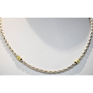 Cadena plata 925 y oro 18k soga maciza 14,4 gr