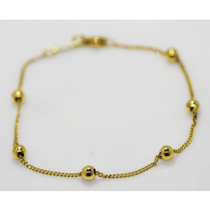 Pulsera moderna oro 18 kilates esl. bolitas 3,8 gr