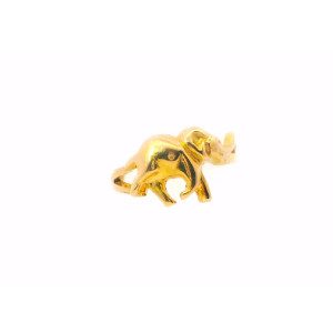 Hermoso anillo moderno oro 18 kilates elefante 4 gr