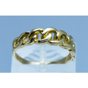 Anillo moderno cadena oro 18 kilates 2,5 gr