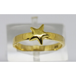Anillo Moderno Oro 18 K Estrella Macizo 1,9 Gr