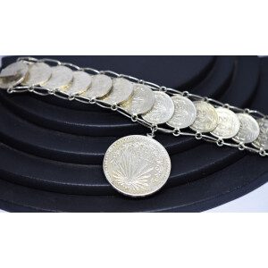Gran Pulsera Plata Maciza Monedas Autenticas Mexicanos Plata