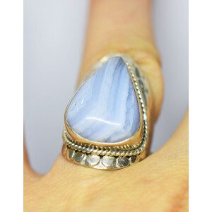 Anillo Moderno Plata 925 Piedra Natural Enorme 11,6 Gr