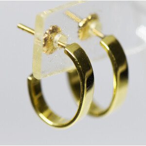 Par De Aros Modernos Oro 18 K Ovales 2,5 Gr