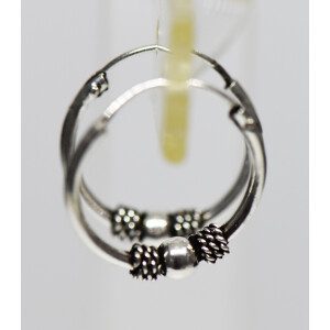 Aros Argollas Plata 925 Selladas Italianas Trabajadas 14 Mm