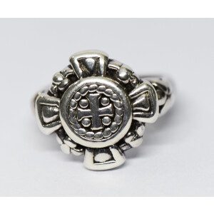 Anillo Moderno Cruz Plata 925 Inflada