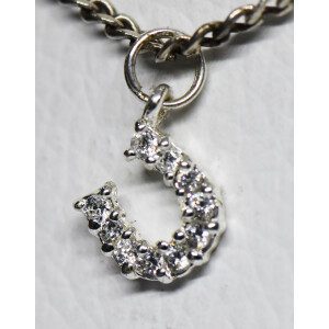 Dije Moderno Herradura Plata 925 Italiana Cubic