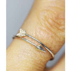 Anillo Plata 925 Flecha Ajustable