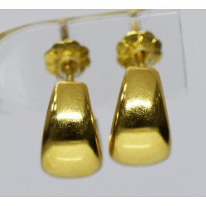 Par De Aros De Diseño Moderno Oro 18k Macizo 3,3 Gr