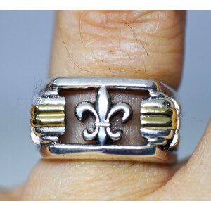 Anillo Moderno Oro 18k Plata Maciza 6,2 Gr