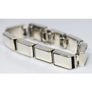 Pulsera Belgiorno Original Plata 900 Eslabon Rectangular