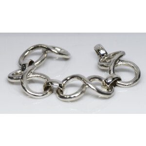 Pulsera Eslabon Infinito Plata 925 Maciza 48,7 Gr