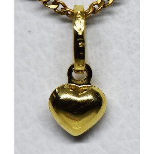 Dije Moderno Corazon Oro 18 Kilates 0,4 Gr