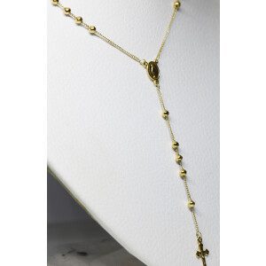 Rosario De Oro 18k Macizo Largo 34 Cm