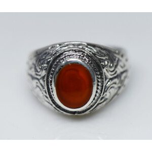 Anillo Antiguo Tipo Sello Plata 925 -ambar-
