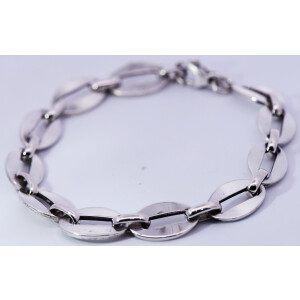 Hermosa Pulsera Moderna Plata 925 Maciza Diseño Oval