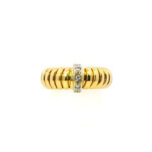 Importante Anillo Estilo Cartier Oro 18k Brillantes