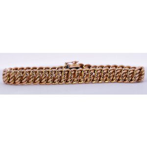 Brazalete Moderno Oro 18k 10 Mm Ancho Maciza
