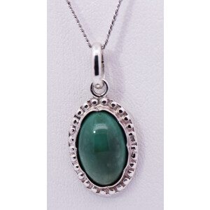 Dije Plata 900 Maciza Turquesa Engarzada