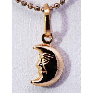 Dije Oro 18k Modelo Luna Maciza