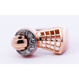 Anillo Chevallier Frances Oro 18k Platino 950 Brillantes