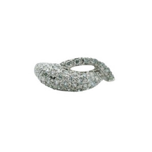 Anillo Diseño Moderno Pave Plata 925 Cubic