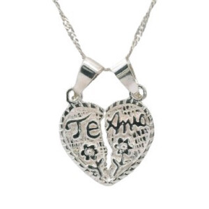 Dije Media Medalla Corazon Plata 925