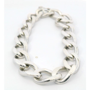 Pulsera Plata 925 Maciza Eslabon Grumet