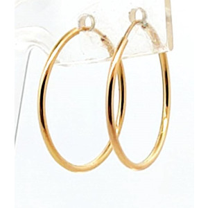 Par De Aros Argollas Oro 18k Modernos 20mm