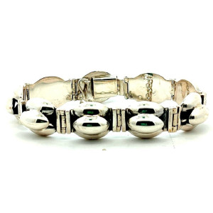 Pulsera A. Belgiorno Modelo 3 Ovales Plata 900 Sellada
