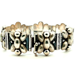 Pulsera A. Belgirono Plata 900 Modelo Flores