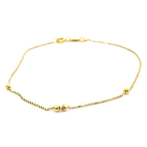 Pulsera Moderna Oro 18k Diseño Bolitas