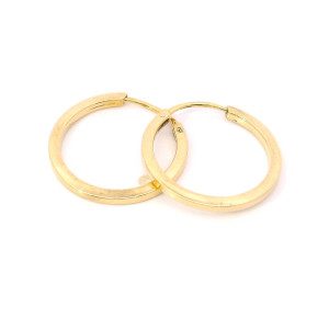 AROS ARGOLLAS MODERNAS PLANAS ORO 18K 17MM