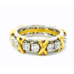 Anillo Sixteen Stone Oro-platino Tiffany & Co