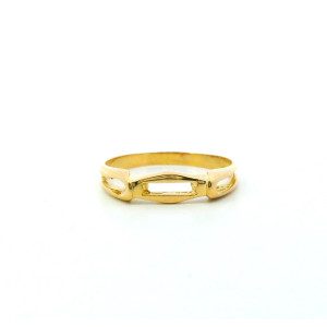 Anillo Moderno Diseño Oro 18k Macizo