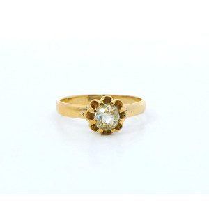 Anillo Solitario Compromiso Oro 18k Brillante Medio Kilates