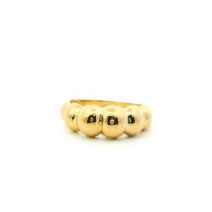 Anillo Diseño Oro 18k Macizo Ondas