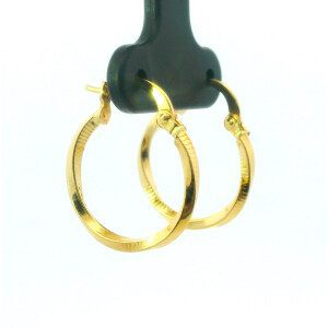 Par De Aros Argollas Enroscadas Oro 18k Sellados