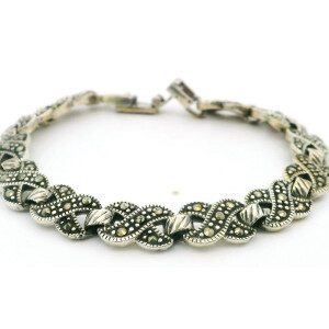 Pulsera Brazalete Antiguo Plata 925 Marquesitas