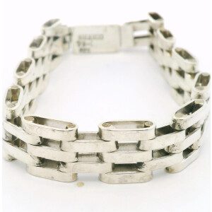 Pulsera Maciza Plata 925 Mexicana Modelo 3x2