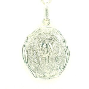 Medalla Religiosa A. Belgiorno Plata 900 Virgen Del Rosario