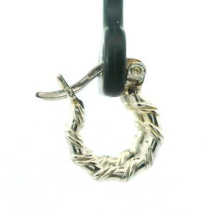 Par De Aros Argollas Roscadas Plata 925 13 Mm