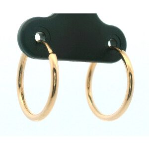 Par De Aros Argollas Modernas Oro 18k 1,7 Cm