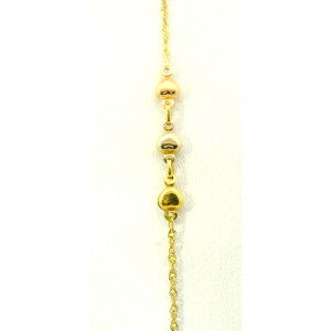 Pulsera Turbillon Corazones 3 Colores Oro 18k
