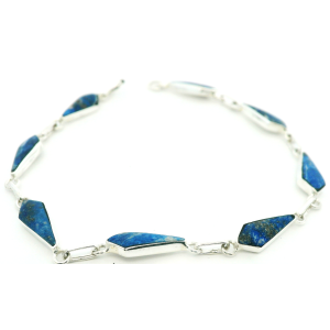 Pulsera Antigua Plata 950 Lapiz Lazuli
