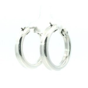 Par De Aros Argollas Modernas Gruesas Plata 925 25 Mm