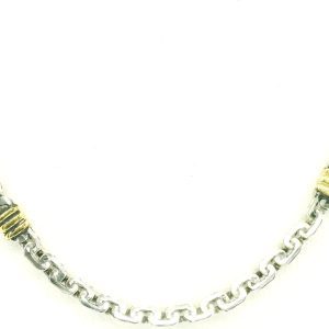 Cadena Gargantilla Plata 925 Oro 18k Grumet