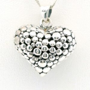 Dije Moderno Corazon Plata Inflada