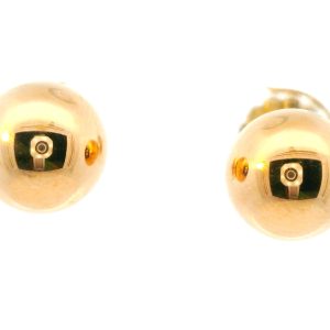 Par De Aros Bolas Oro 18k Macizo 8 Mm
